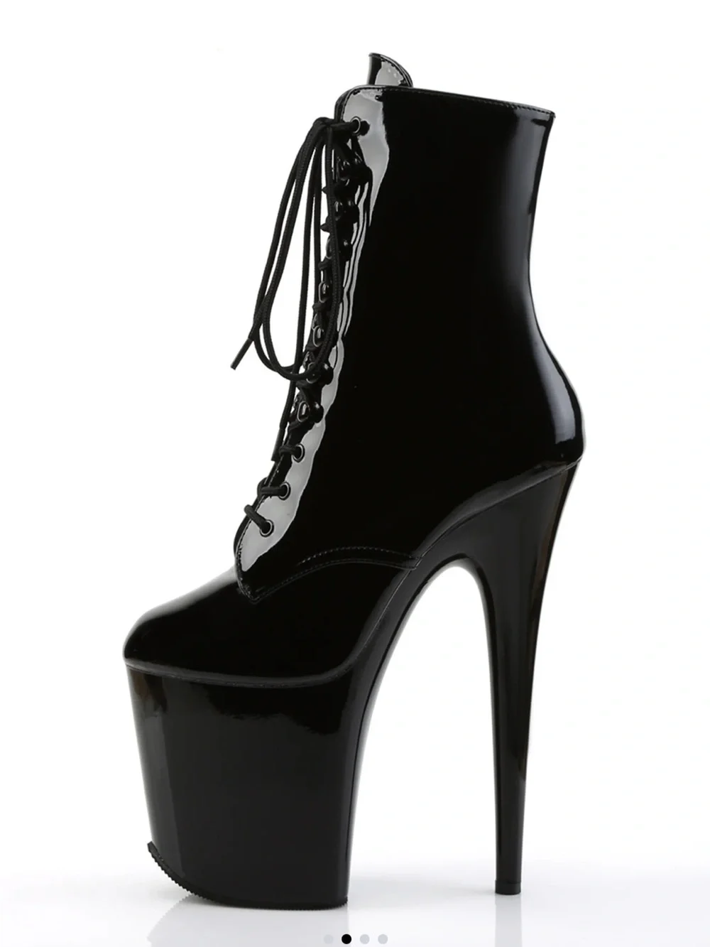 Dolls Kill FLAMINGO-1020 PLATFORM ANKLE BOOTS-BLACK